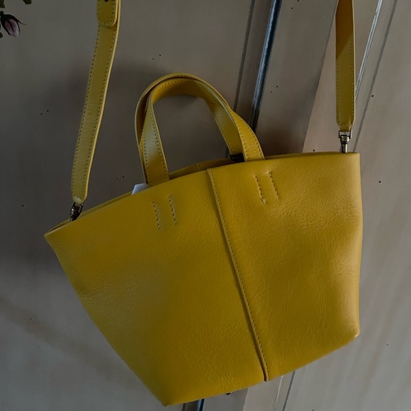 Mansur Gavriel mini tulipano leather tote bag nwt marigold - Picture 5 of 5